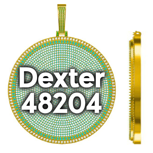 CUSTOM LETTER NECKLACE 3D BIG DISC