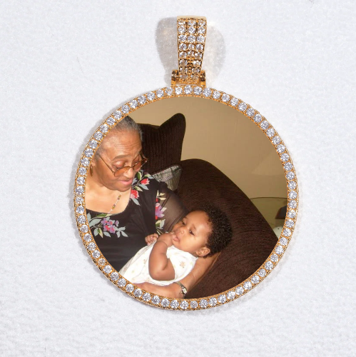 MEDIUM 3D CIRCLE CUSTOM PICTURE PENDANT
