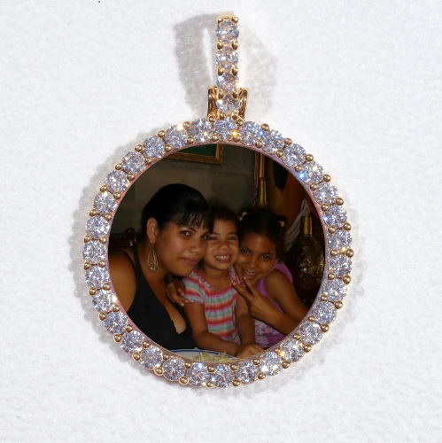 3D CIRCLE CUSTOM PICTURE PENDANT SMALL SIZE