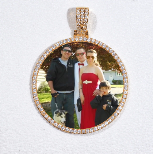 MEDIUM 3D CIRCLE CUSTOM PICTURE PENDANT