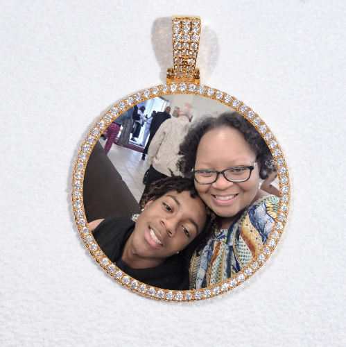 MEDIUM 3D CIRCLE CUSTOM PICTURE PENDANT