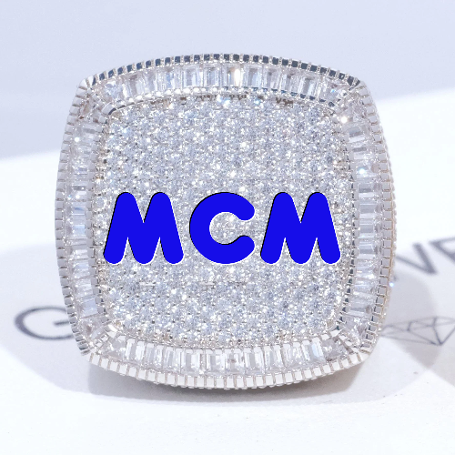 CUSTOM LETTER 3D ICED RING