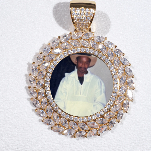 Large 3D Wheat Ear Custom Picture Pendant