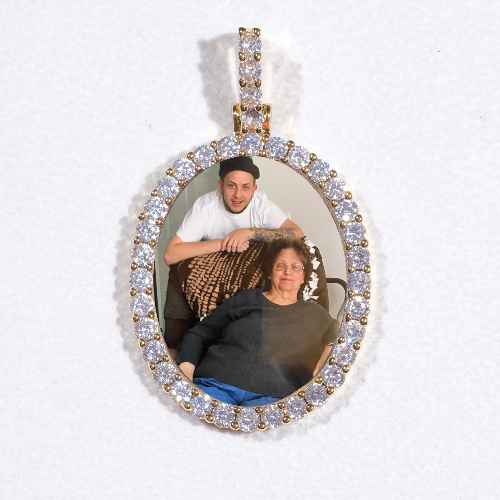 3D Oval Custom Picture Pendant