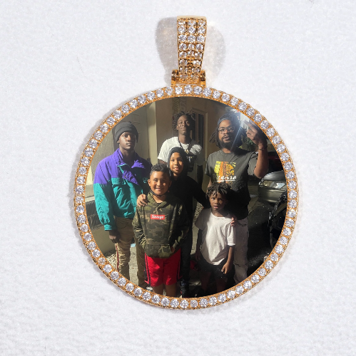 MEDIUM 3D CIRCLE CUSTOM PICTURE PENDANT