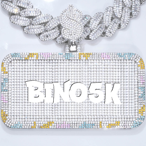 CUSTOM LETTER NECKLACE 3D COLORFUL SQUARE