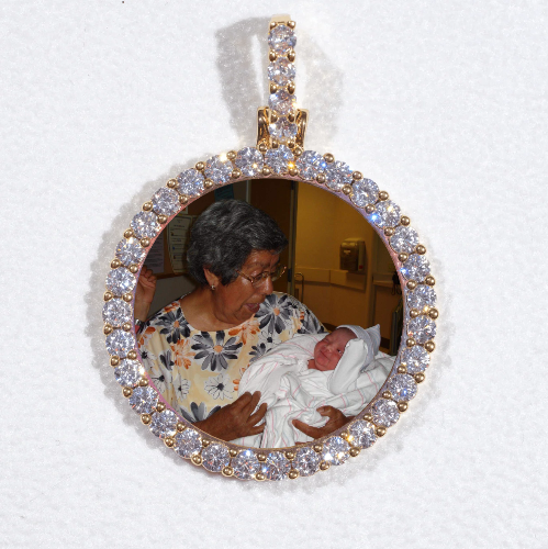 3D CIRCLE CUSTOM PICTURE PENDANT SMALL SIZE