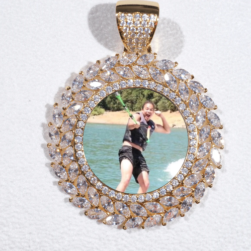 Large 3D Wheat Ear Custom Picture Pendant