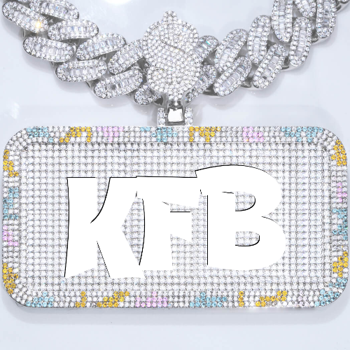 CUSTOM LETTER NECKLACE 3D COLORFUL SQUARE