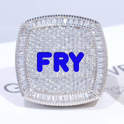 CUSTOM LETTER 3D ICED RING