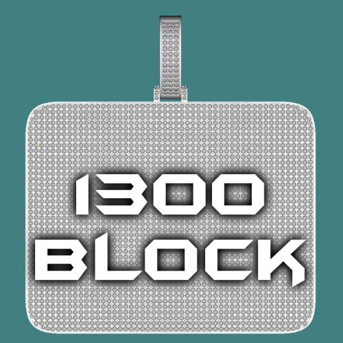 CUSTOM LETTER NECKLACE 3D BIG SQUARE