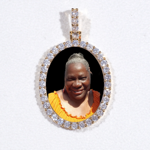 3D Oval Custom Picture Pendant