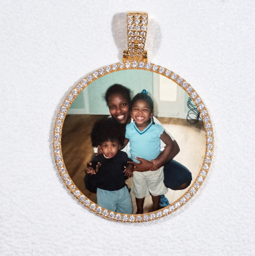 MEDIUM 3D CIRCLE CUSTOM PICTURE PENDANT