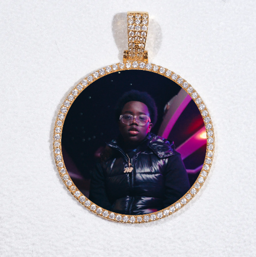 MEDIUM 3D CIRCLE CUSTOM PICTURE PENDANT