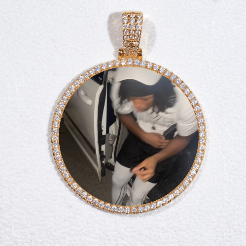 MEDIUM 3D CIRCLE CUSTOM PICTURE PENDANT