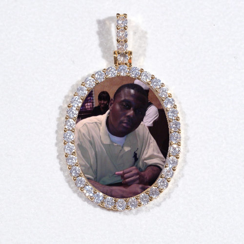 3D Oval Custom Picture Pendant