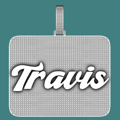 CUSTOM LETTER NECKLACE 3D BIG SQUARE