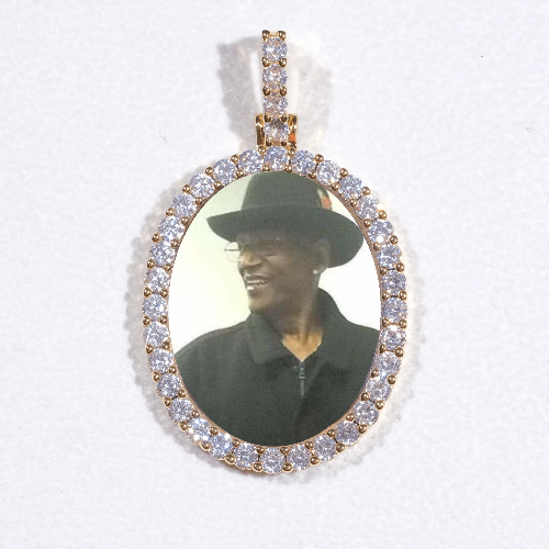 3D Oval Custom Picture Pendant