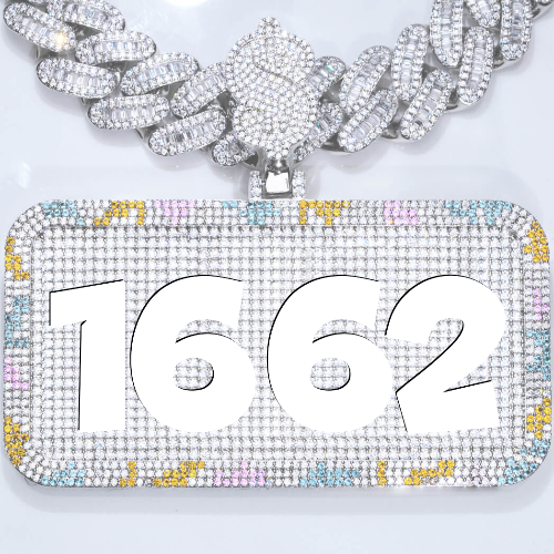 CUSTOM LETTER NECKLACE 3D COLORFUL SQUARE