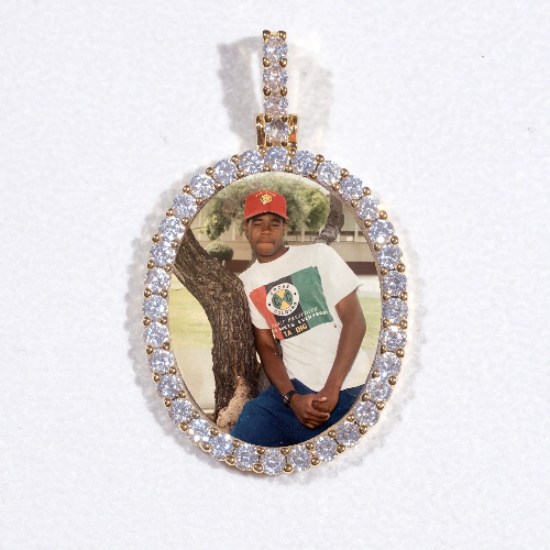3D Oval Custom Picture Pendant