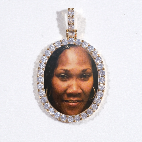 3D Oval Custom Picture Pendant
