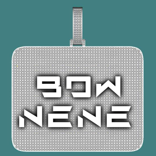 CUSTOM LETTER NECKLACE 3D BIG SQUARE