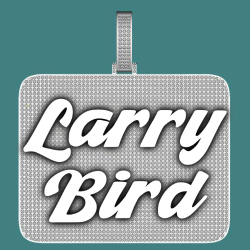 CUSTOM LETTER NECKLACE 3D BIG SQUARE