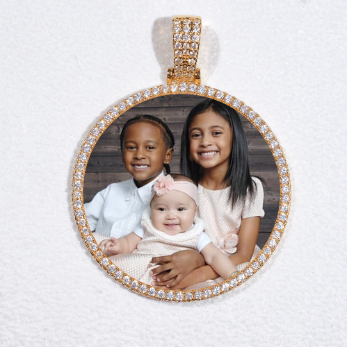MEDIUM 3D CIRCLE CUSTOM PICTURE PENDANT