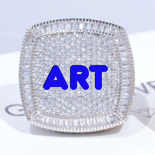 CUSTOM LETTER 3D ICED RING