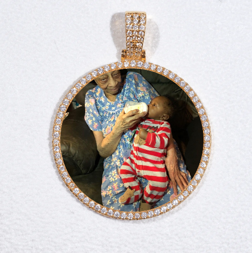 MEDIUM 3D CIRCLE CUSTOM PICTURE PENDANT