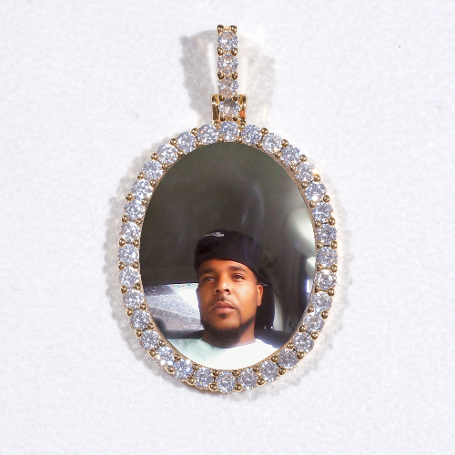 3D Oval Custom Picture Pendant