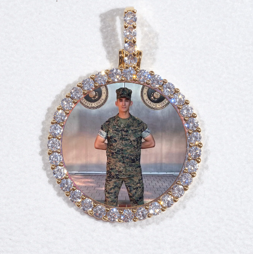 3D CIRCLE CUSTOM PICTURE PENDANT SMALL SIZE