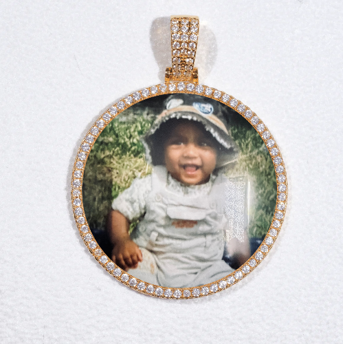 MEDIUM 3D CIRCLE CUSTOM PICTURE PENDANT