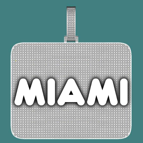 CUSTOM LETTER NECKLACE 3D BIG SQUARE