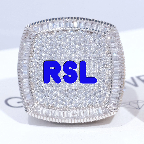 CUSTOM LETTER 3D ICED RING