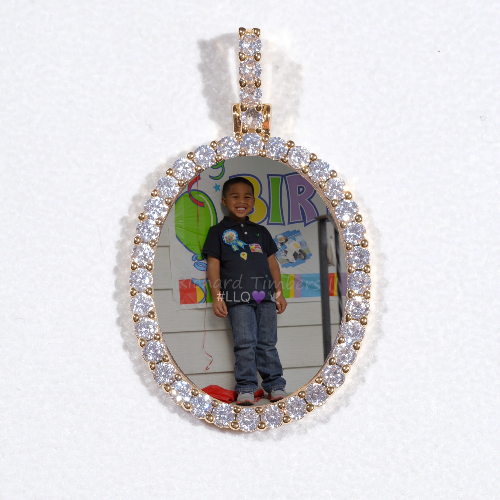3D Oval Custom Picture Pendant