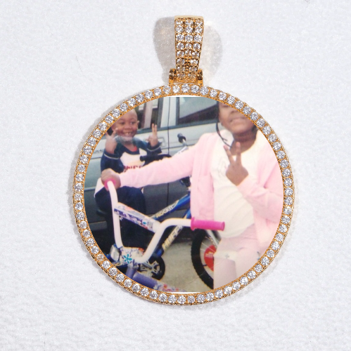 MEDIUM 3D CIRCLE CUSTOM PICTURE PENDANT