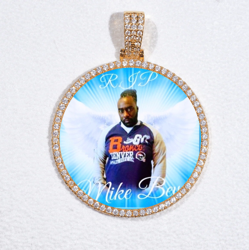 MEDIUM 3D CIRCLE CUSTOM PICTURE PENDANT