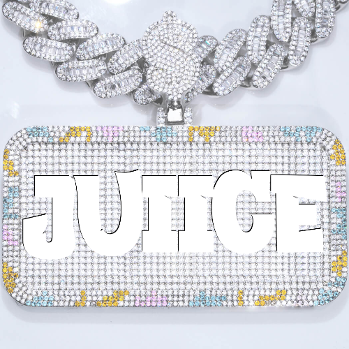 CUSTOM LETTER NECKLACE 3D COLORFUL SQUARE