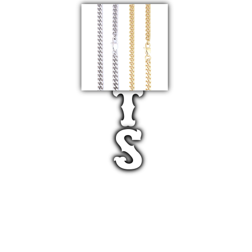 Custom Letters Freibeuter Font Necklace