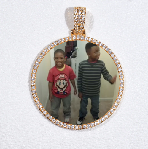 MEDIUM 3D CIRCLE CUSTOM PICTURE PENDANT