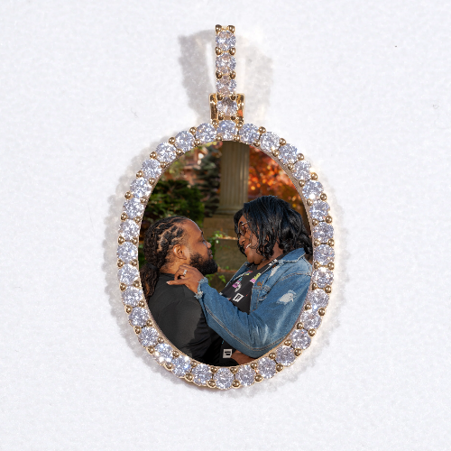 3D Oval Custom Picture Pendant