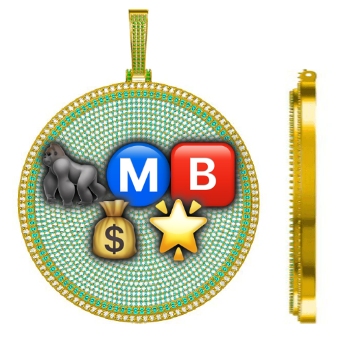 CUSTOM LETTER NECKLACE 3D BIG DISC