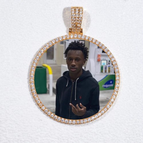 MEDIUM 3D CIRCLE CUSTOM PICTURE PENDANT