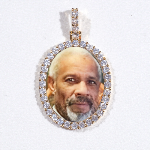 3D Oval Custom Picture Pendant