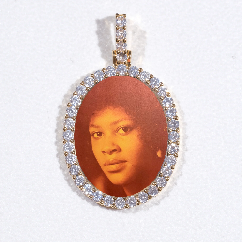 3D Oval Custom Picture Pendant
