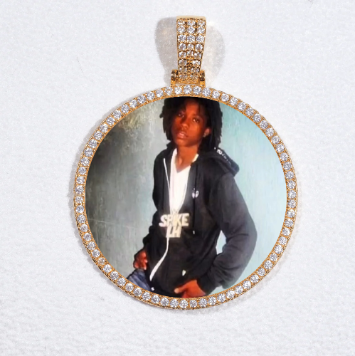 MEDIUM 3D CIRCLE CUSTOM PICTURE PENDANT