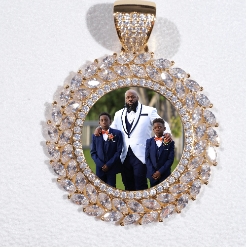 Large 3D Wheat Ear Custom Picture Pendant