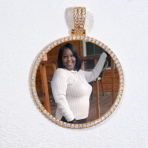 MEDIUM 3D CIRCLE CUSTOM PICTURE PENDANT