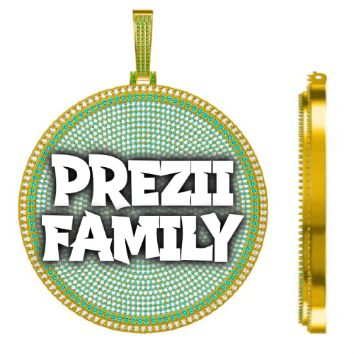 CUSTOM LETTER NECKLACE 3D BIG DISC